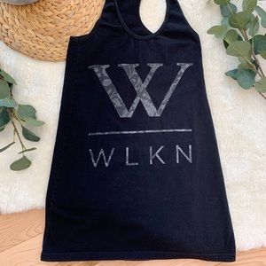 * Long black tank top *